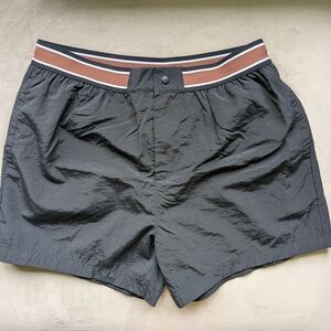 New River Island Black and Brown Swim Trunks